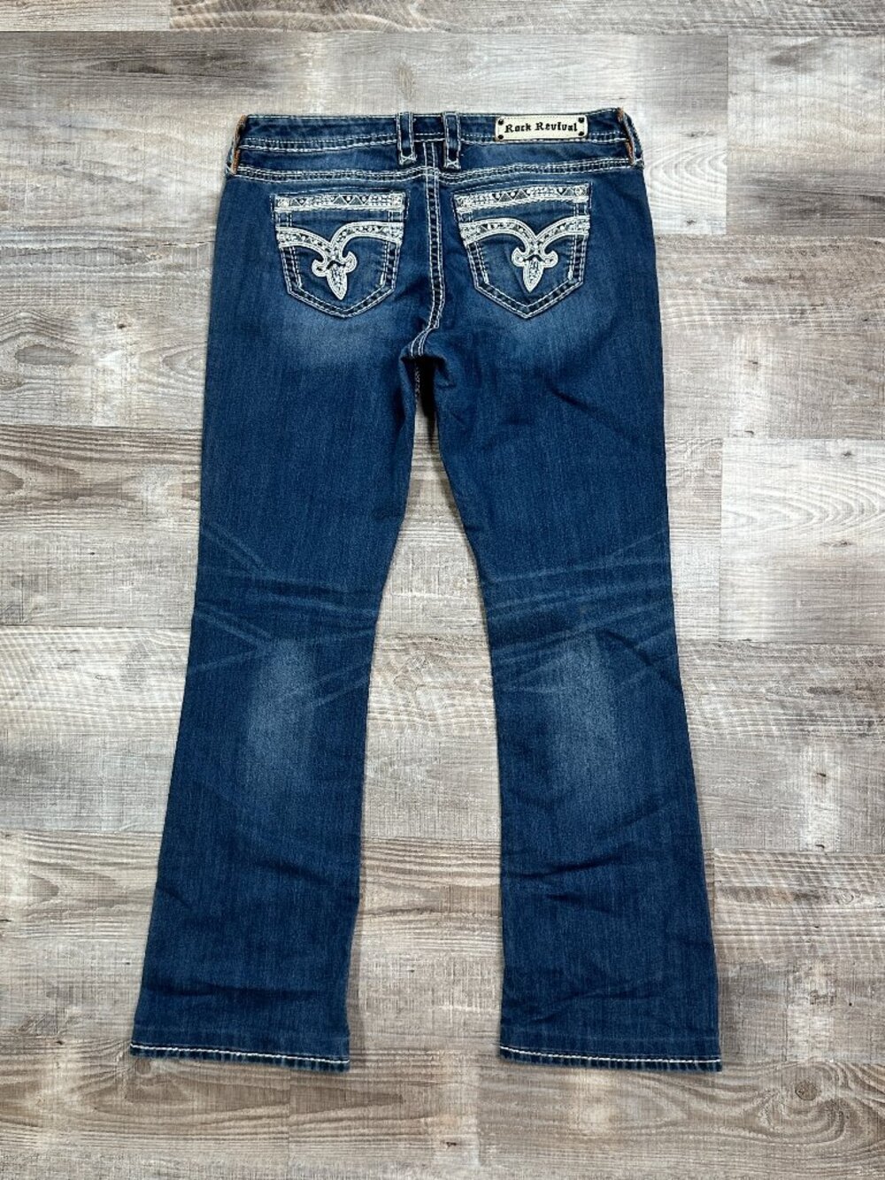 Rock Revival Chereen Easy Boot Cut Jeans Women's Sz 30x33" Rhinestones Bling Y2k